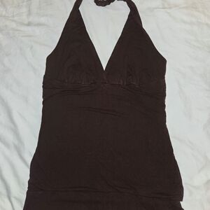 Casual Brown Halter Top
